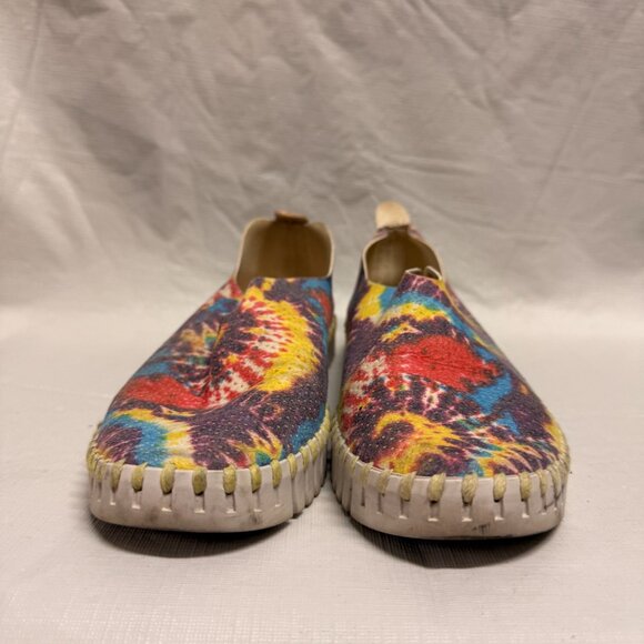 IlseJacobsen Tulip 139 Perforated Slip-On Sneakers - Multi Tie-Dye - Size EU 37 - Picture 2 of 8